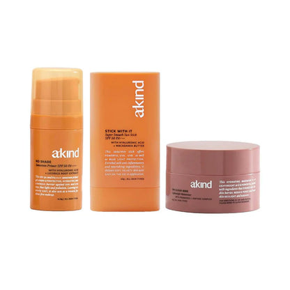 Akind Sunny Side Up Moisturiser & Sunscreen & Sun stick Combo - combo