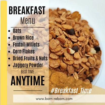 Born Reborn Chocolate Oats & Millets Muesli with Jaggery - 400 gm