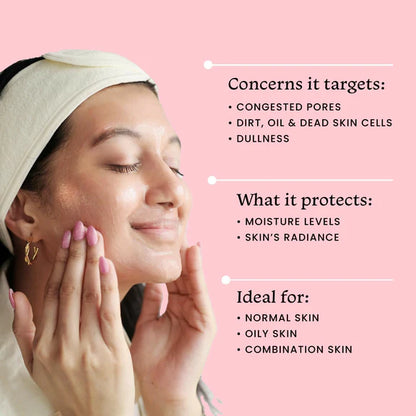 Foxtale Purify & Glow Cleanser + Mask With French Pink Clay & Sodium - 100 ml