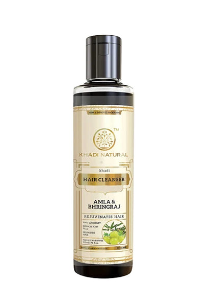 Khadi Natural Ayurvedic Amla and Bhringraj Hair Cleanser/Shampoo - 210 ml - Pack of 1