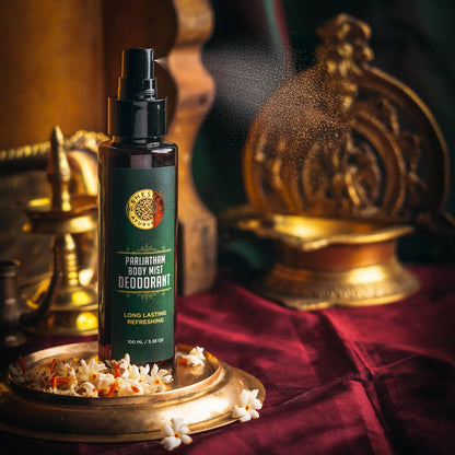Parijatham Deodorant Body Mist | Long-Lasting Fragrance, Refreshing, All-Day Freshness, Delicate Floral Scent