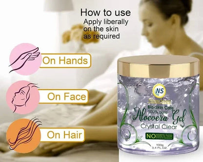 Nuerma Science Bio Skin Care Crystal Clear Aloe Vera Gel - 100 gm