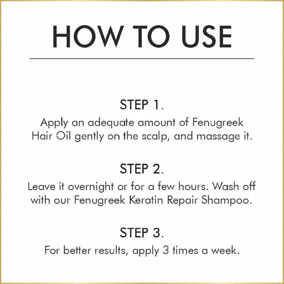 Nuerma Science Fenugreek Hair Oil to Reduce Dryness & Improve Hair Shine - 100 ml
