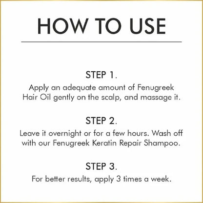 Nuerma Science Fenugreek Hair Oil to Reduce Dryness & Improve Hair Shine - 100 ml