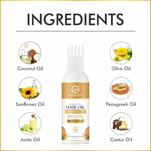 Nuerma Science Fenugreek Hair Oil to Reduce Dryness & Improve Hair Shine - 100 ml