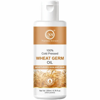 Nuerma Science 100% Cold Pressed Wheat Germ Oil to Moisturize Skin & Hair - 200 ml