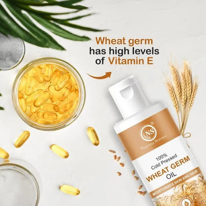 Nuerma Science 100% Cold Pressed Wheat Germ Oil to Moisturize Skin & Hair - 200 ml