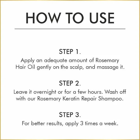 Nuerma Science Rosemary Hair Oil for Stronger Longer & Thicker Hair - 200 ml