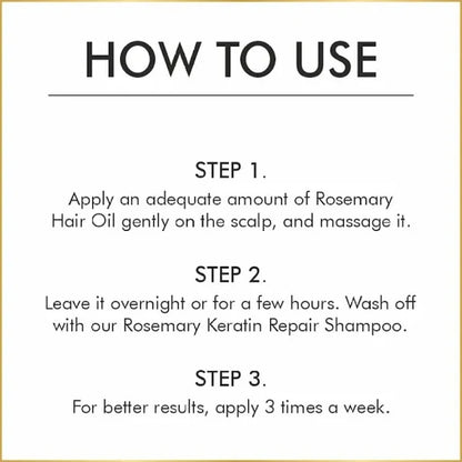 Nuerma Science Rosemary Hair Oil for Stronger Longer & Thicker Hair - 200 ml