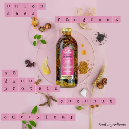 Vedic Valley Ayurvedic 21 Tatva Hair Brew Oil with 21 Herbs & Refill Combo - combo