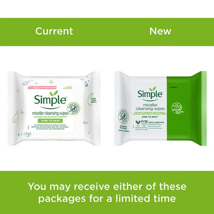 Simple Kind To Skin Micellar Cleansing Wipes - 25 wipes