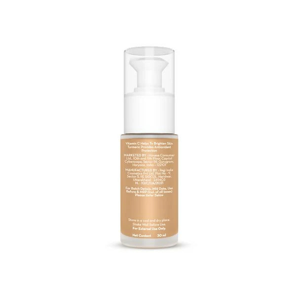 Mamaearth Hydra-Glow Full Coverage Foundation With Vitamin C & Turmeric - Caramel Glow