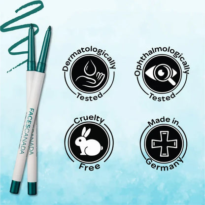 Faces Canada Ultime Pro Twist Eye Kajal Liner - Green 06 - 0.35 gm