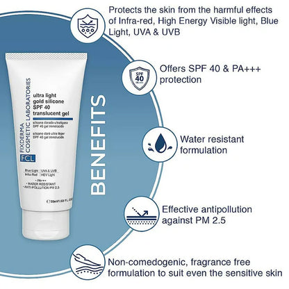 FCL Ultra Light Gold Silicone SPF 40 Translucent Gel - 50 ml