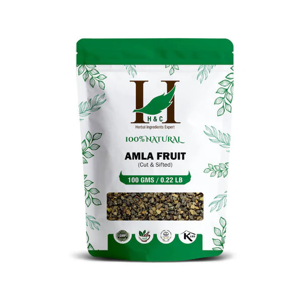 H&C Herbal Amla Fruit Cut & Shifted Herbal Tea Ingredient - 100 gm