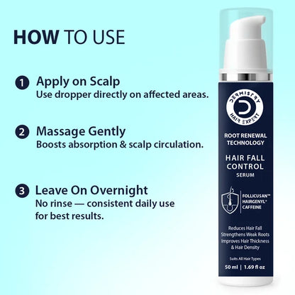 Dermistry Follicusan Hairgenyl & Caffeine Anti Hair Fall Control Serum - 50 ml