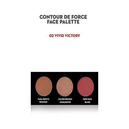 Sugar Cosmetics Contour De Force Face Palette - 02 Vivid Victory - 12 gm