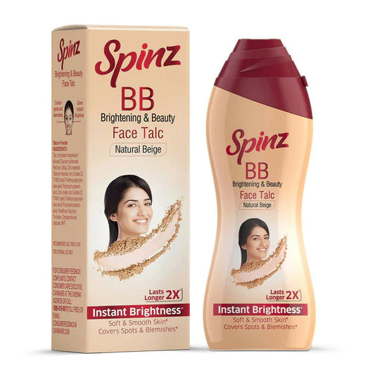 Spinz BB Brightening & Beauty Face Talc - Natural Beige - 70 gm