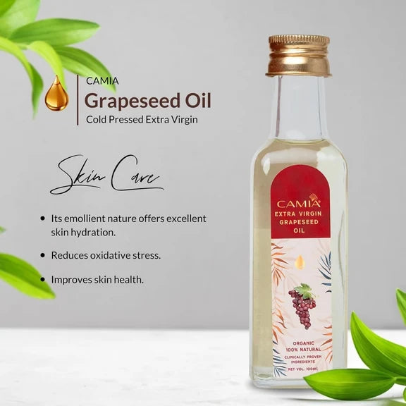 Camia Organic Extra Virgin Cold Pressed Grapeseed Oil - 100 ml