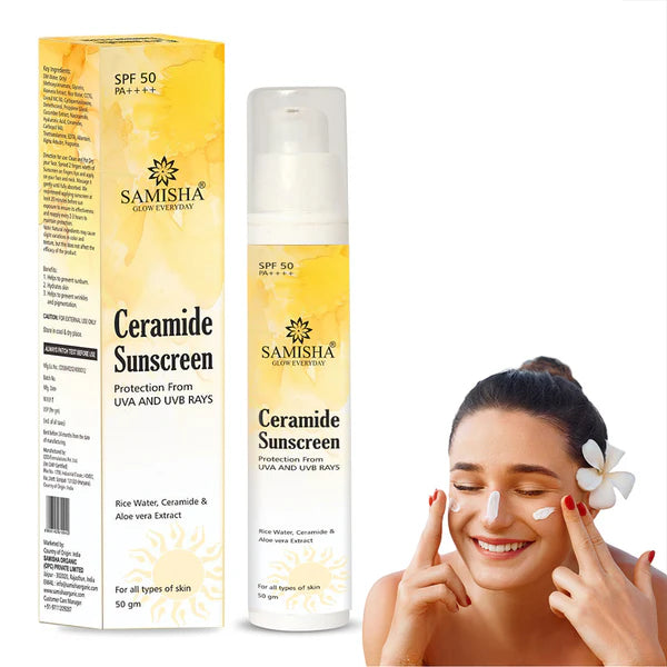 Samisha Ceramide & Hyaluronic Acid Sunscreen Spf 50 Pa++++ - 50 gm