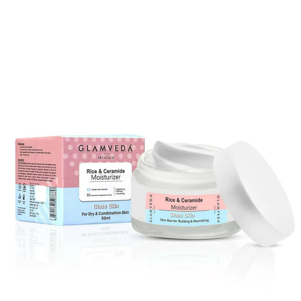 Glamveda Korean Glass Skin Rice & Ceramide Moisturizer - 50 ml