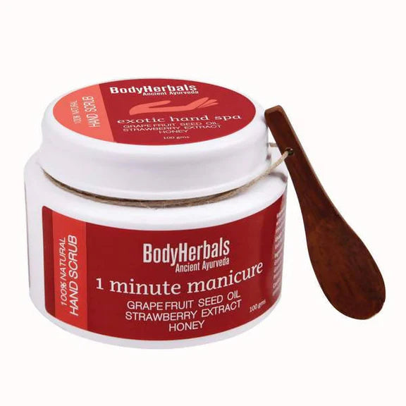 BodyHerbals Hand Scrub, 1 Minute Manicure - 100 gm