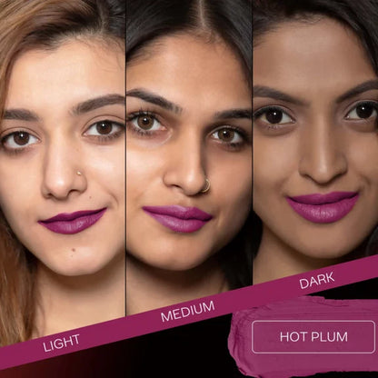 Faces Canada Weightless Matte Finish Lipstick - Hot Plum 24 - 4 gm