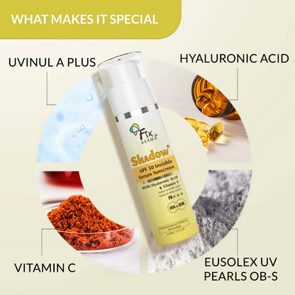 Fixderma Shadow SPF 50 Invisible Serum Sunscreen - 30 ml