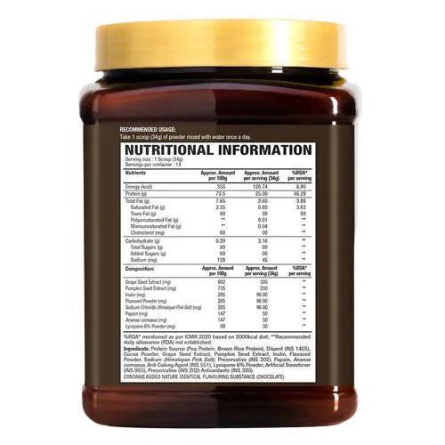 Wow Life Science Plant Protein Powder -Chocolate