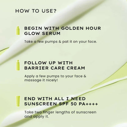Hyphen By Kriti Sanon Skincare Routine with Glow Serum, Moisturizer & Sunscreen For Normal To Dry Skin Combo - combo