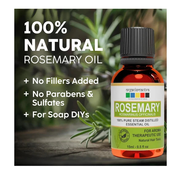 Organix Mantra Rosemary Oil for Hair - 100% Natural Rosemary Hair Oil - 15 ml