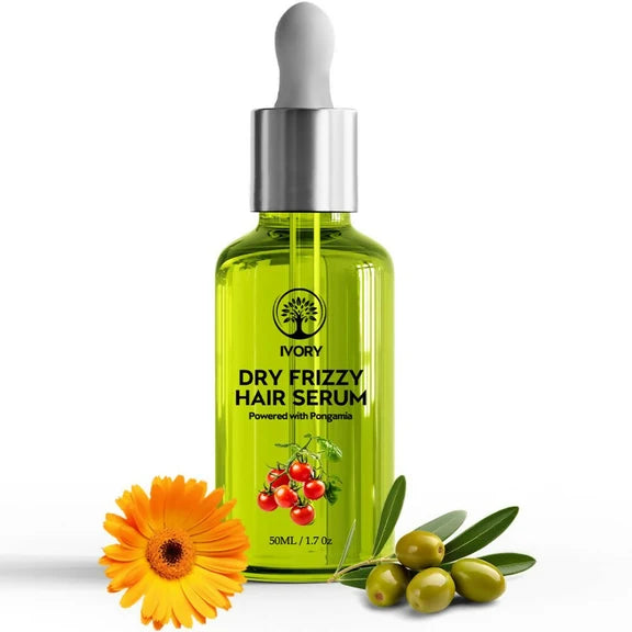 Ivory Natural Dry Frizzy Hair Serum Moisturizes Dry Strands, Detangles Hair - 50 ml