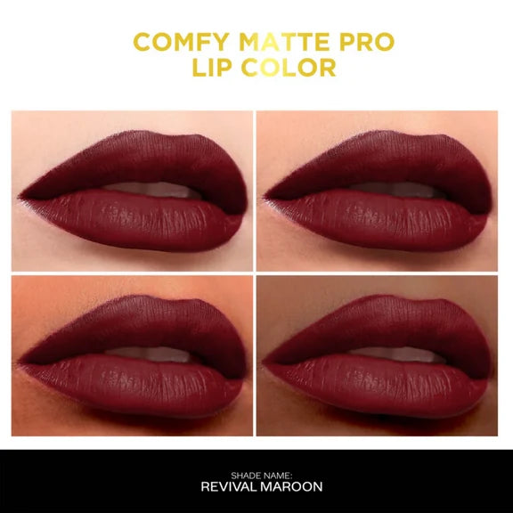 Faces Canada Comfy Matte Pro Liquid Lipstick - Revival Maroon 14 - 5.5 ml