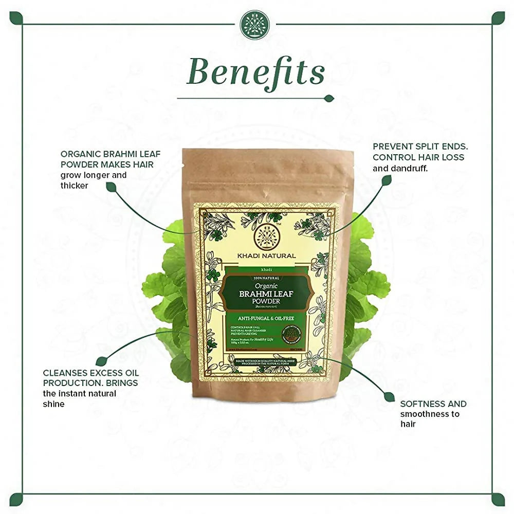 Khadi Natural Organic Brahmi Leaf Powder - 100 gm