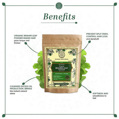 Khadi Natural Organic Brahmi Leaf Powder - 100 gm