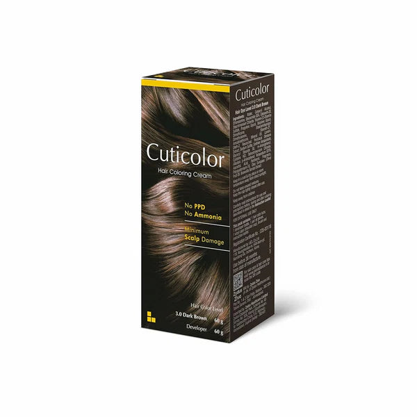 Cuticolor Hair Color Cream - Dark Brown - 60 gm