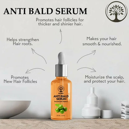Ivory Natural Bald Serum For Baldness, Hair Thinning And Hair Fall - 55 ml