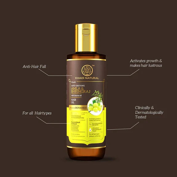 Khadi Natural Amla & Bhringraj Hair Oil - 200 ml