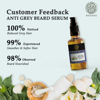 Buddha Natural Grey Beard Hair Oil Serum - 25 ml