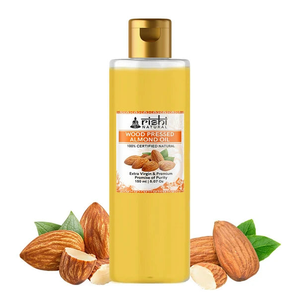 Rishi Natural Almond Oil Wood Pressed Skin And Hair - 150 ml