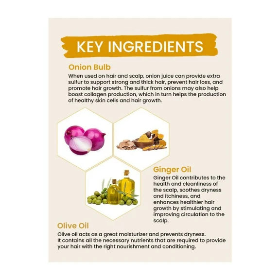 Oshea Herbals Onion & Ginger Hair Oil - 110 ml