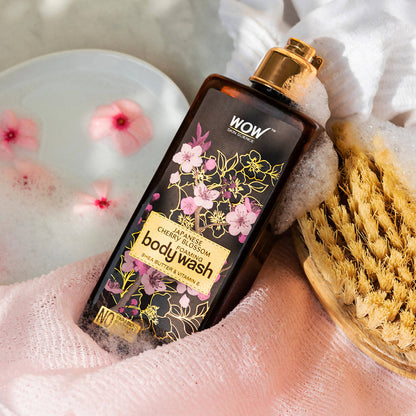 Wow Skin Science Cherry Blossom & Ceramide Body Wash For Removes Dirt, Hydrates and Softens Skin