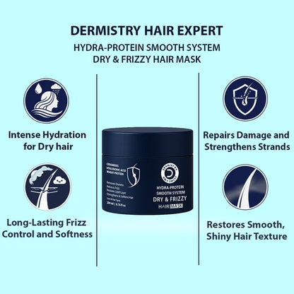 Dermistry Ceramides Hyaluronic Acid Protein Shampoo Mask & Serum - combo