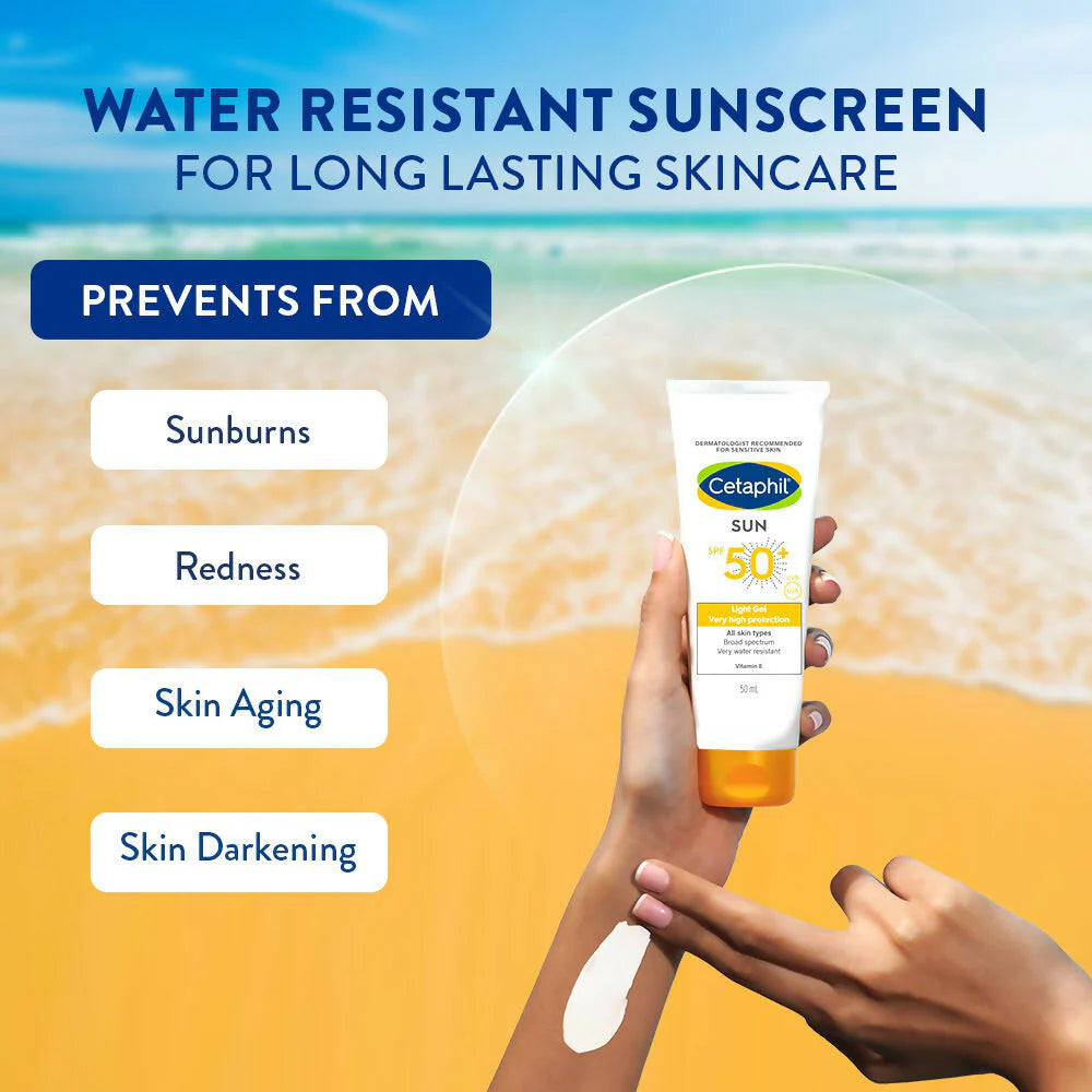 Cetaphil Sun SPF 50 Light Gel Mineral Base For Normal, Dry & Oily Skin - 50 ml