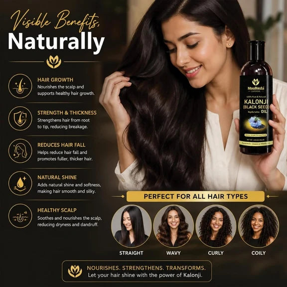 Moolveda Premium Cold Pressed Kalonji Oil - Black - 100 ml