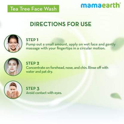 Mamaearth Tea Tree Face Wash for Acne & Pimples -100 ml