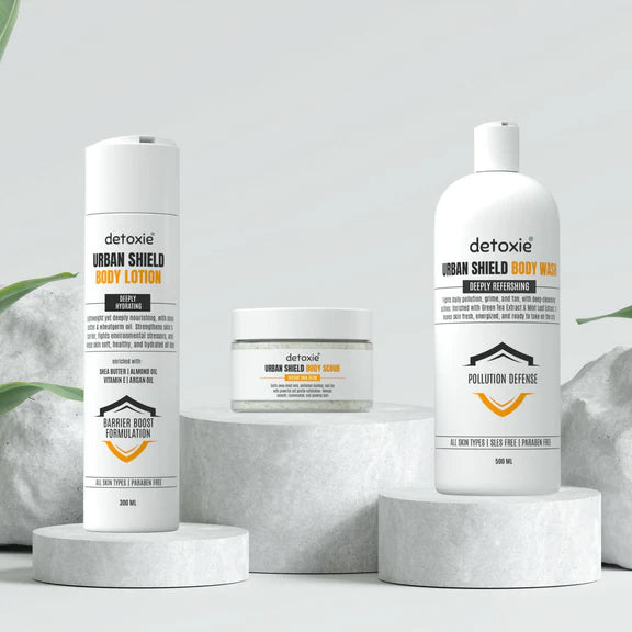 Detoxie Body Wash Lotion & Scrub Combo - Urban Shiled - combo