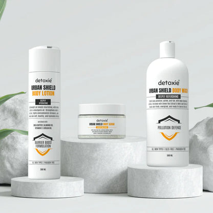 Detoxie Body Wash Lotion & Scrub Combo - Urban Shiled - combo
