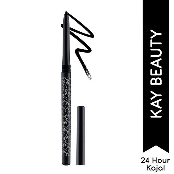 Kay Beauty Waterproof 24 Hour Kajal - Spade Black - 0.35 gm
