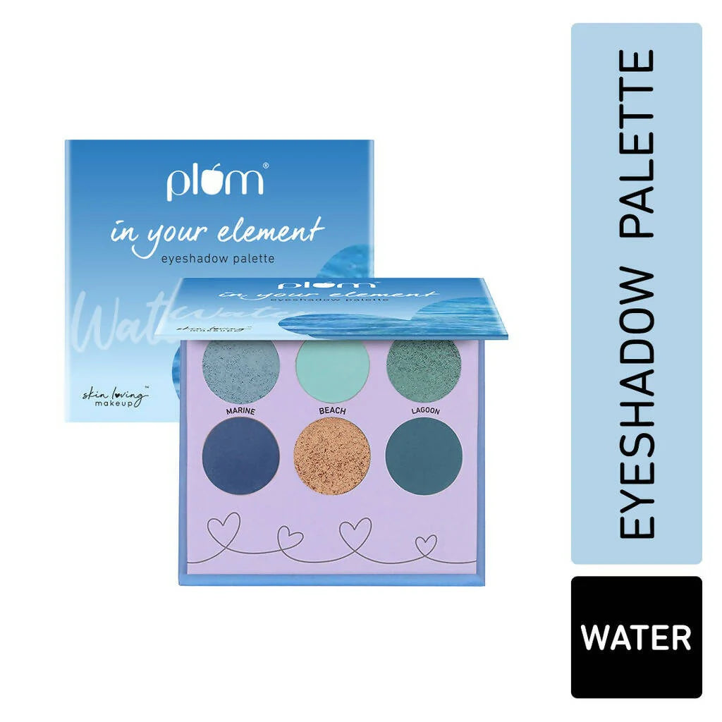 Plum In Your Element Eyeshadow Palette Easy to Blend 6-in-1 Palette 02 Water - 10 gm